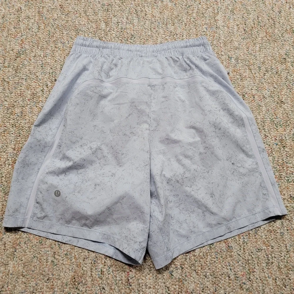 Lululemon Pace Breaker Shorts Mens Small Blue Marble Athletic Gym Running